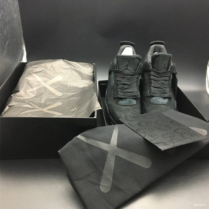 Rep TBkick Jordan Retro 4 Seasonal Black 3873 Kaws 930155- 1029